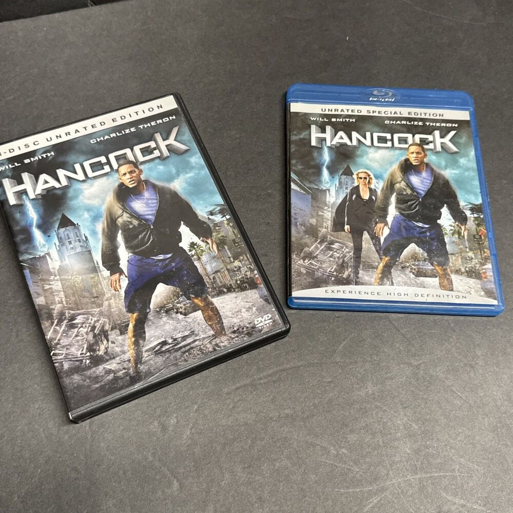 Hancock Unrated Special Edition Blu-ray, Digital Copy + DVD. 3 Disc’s Will Smith